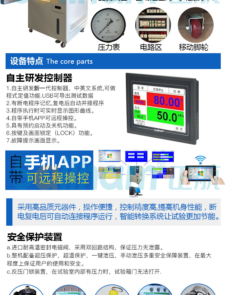 HAST非飽和高壓加速試驗(yàn)機(jī)具備多重保護(hù)裝置，讓試驗(yàn)更安全